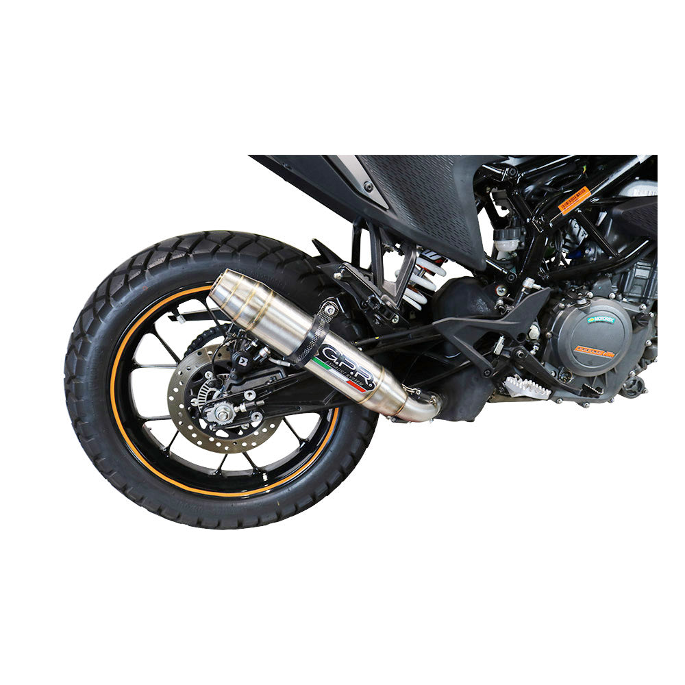 GPR exhaust Ktm Adventure 390 2020-2020, Deeptone Inox, Racing slip-on exhaust including link pipe and removable dbkiller - GPR Exhausts