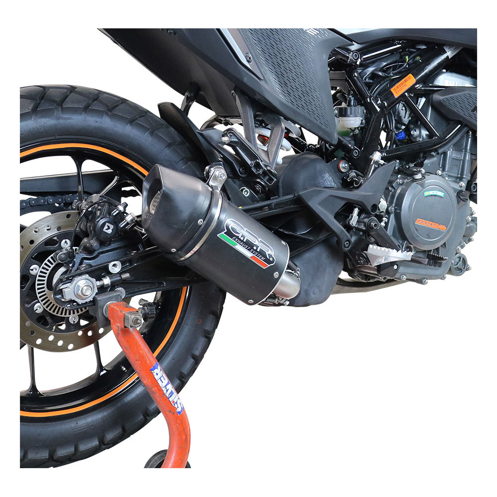 GPR exhaust Ktm Adventure 390 2020-2020, Furore Nero, Racing slip-on exhaust including link pipe and removable dbkiller - GPR Exhausts