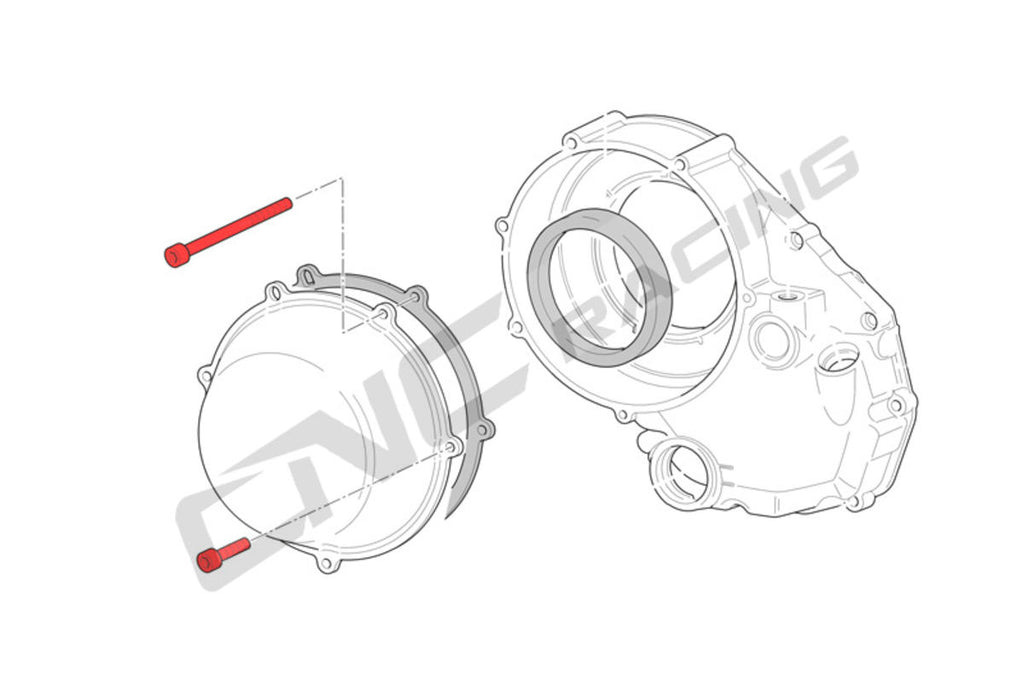 CNC Racing Screw kit cover dry clutch Ducati – TITANIUM - CNC Racing image 2