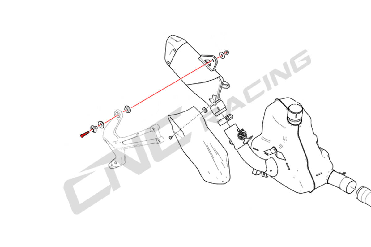 CNC Racing Screws titanium – Exhaust silencer bracket - CNC Racing image 2