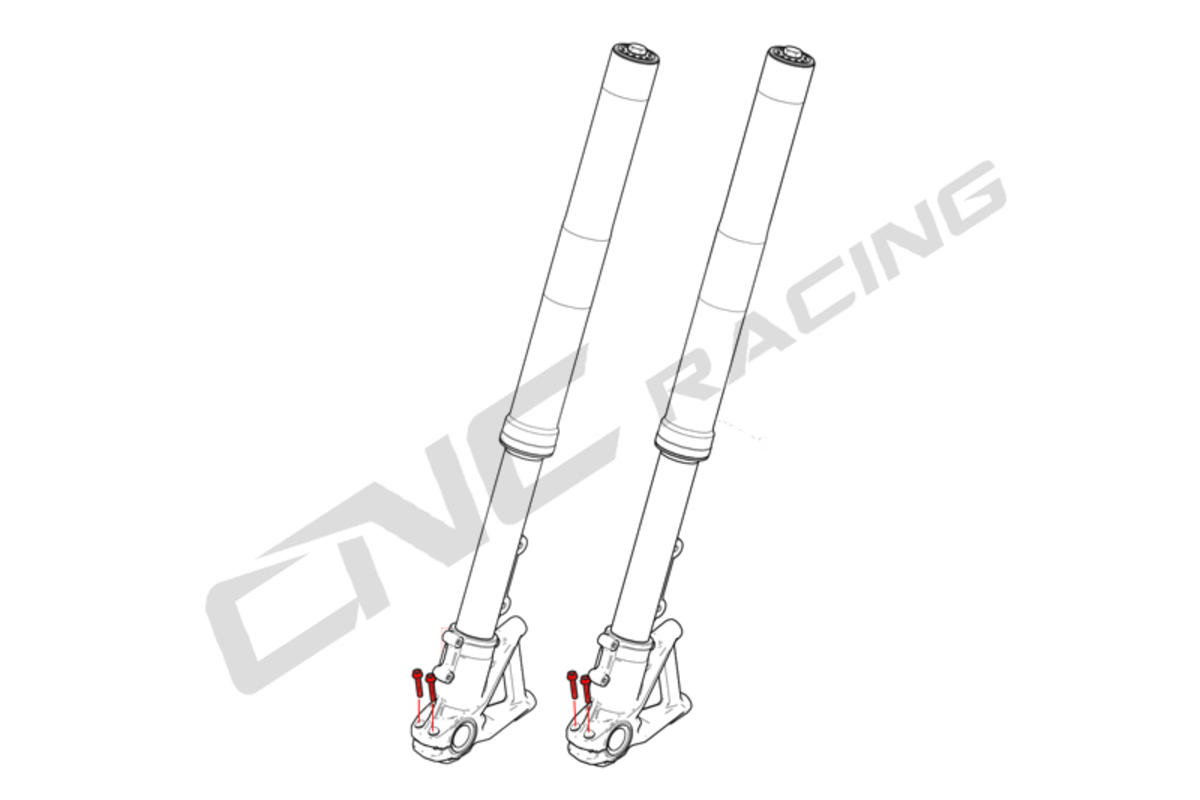 CNC Racing Screws set front axle clamp M8x25 (4 pcs) – Titanium - CNC Racing image 2