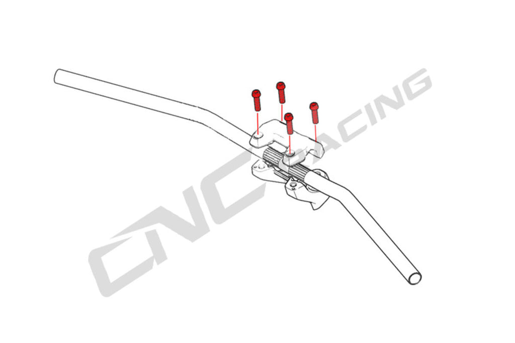 CNC Racing Screws Handlebar Clamp set M8x25 (4 pcs) – Titanium - CNC Racing image 2