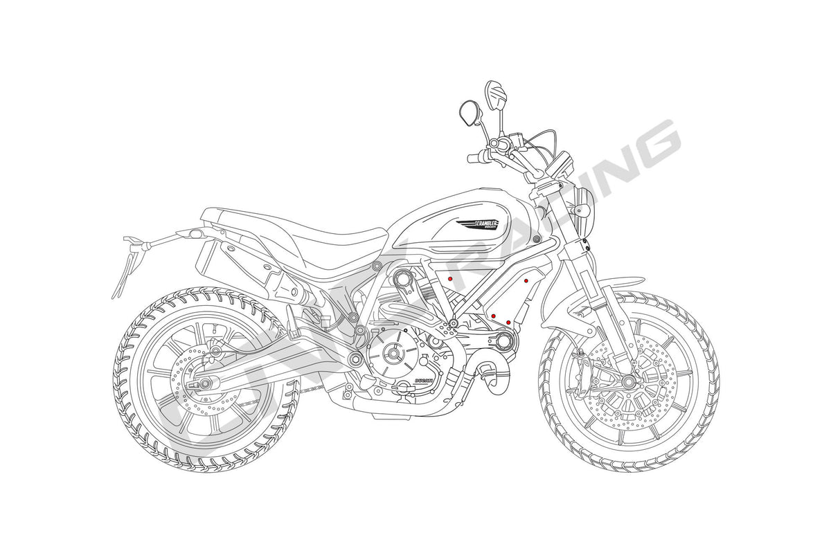 CNC Racing Side panels screw set Ducati Scrambler 1100 - CNC Racing image 2