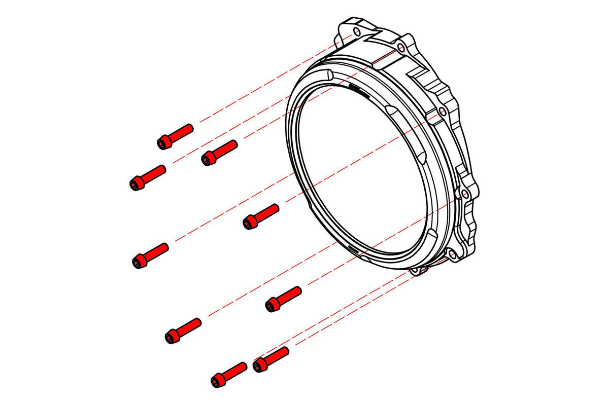 CNC Racing Clutch Cover for MV Agusta Screw Set – Titanium - CNC Racing image 2