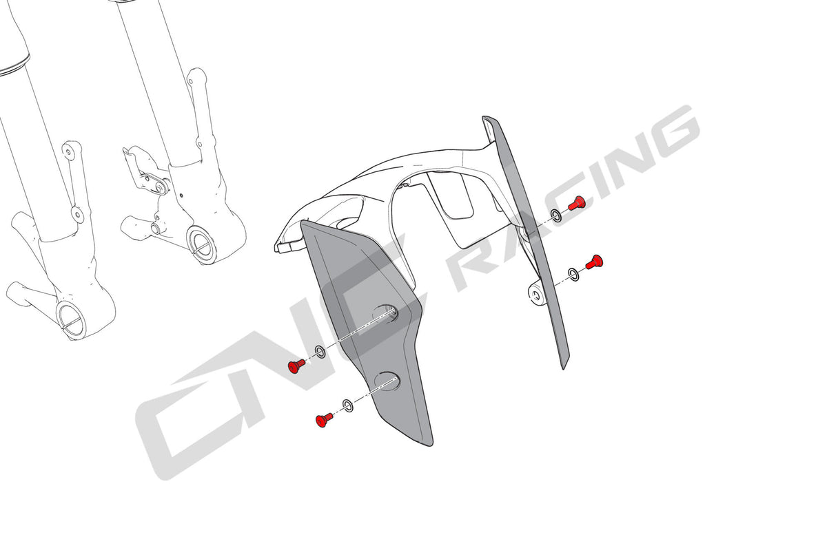 CNC Racing Front mudguard screw kit Ducati Hypermotard 950 - CNC Racing image 2