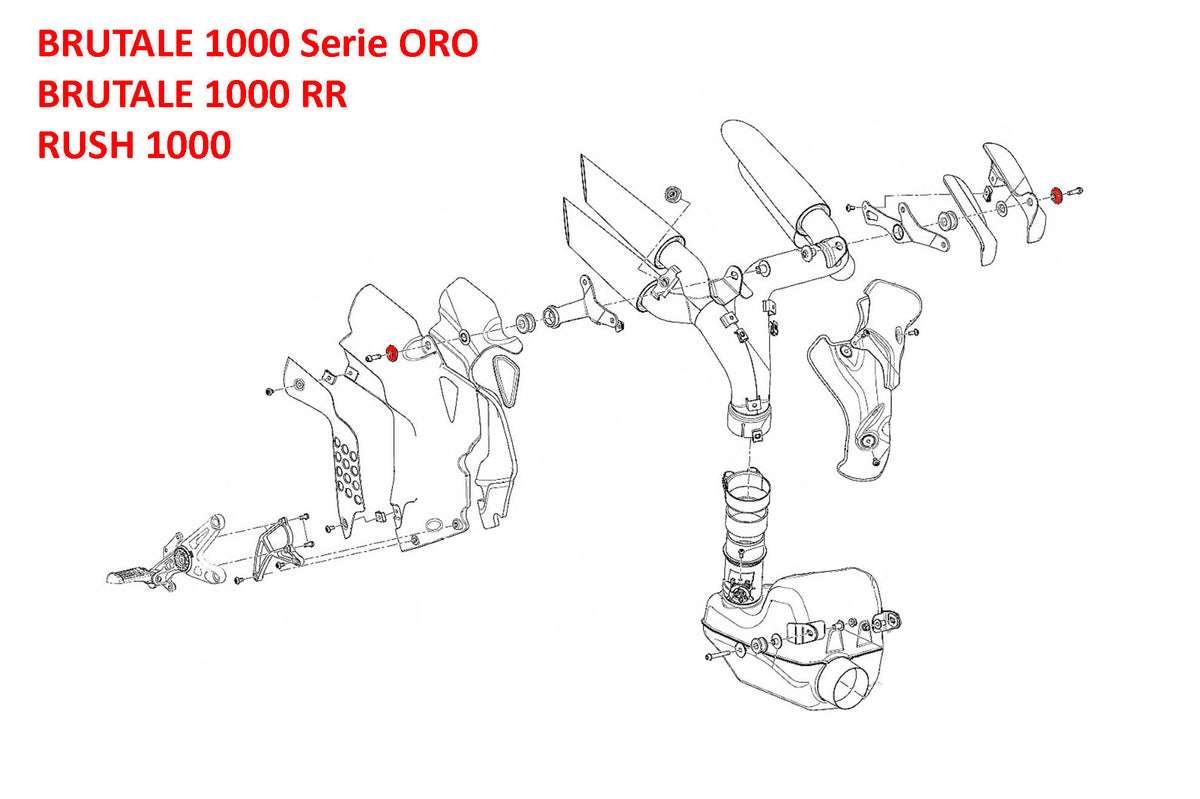 CNC Racing Silencer Bracket Screw Collar for MV Agusta - CNC Racing image 3