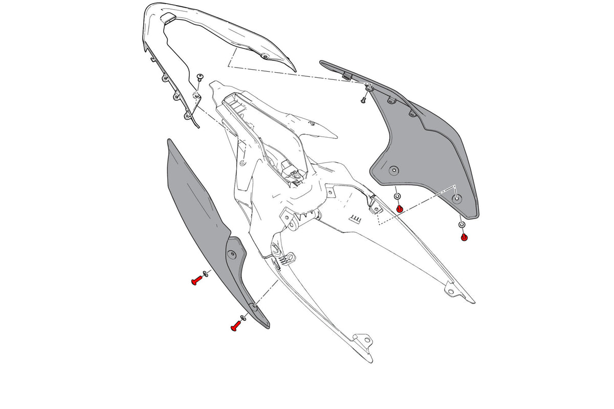 CNC Racing Screw set – Undertail Ducati Streetfighter V4 – V2 - CNC Racing image 3