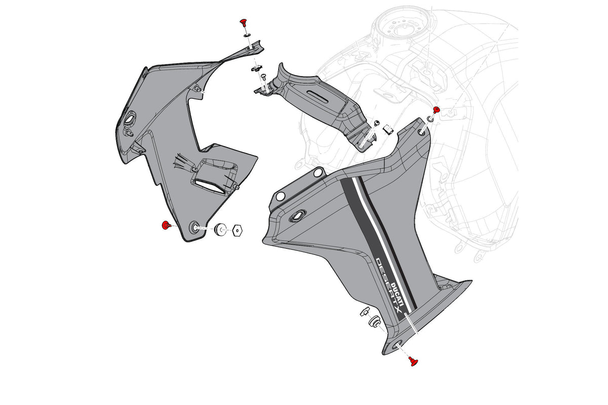 CNC Racing Front Fairing Screw Kit for Ducati Desertx - CNC Racing image 3