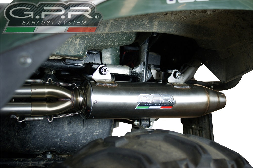 GPR exhaust Kawasaki KVF 750 2005-2011, Deeptone Atv, Homologated legal full system exhaust, including removable db killer - GPR Exhausts