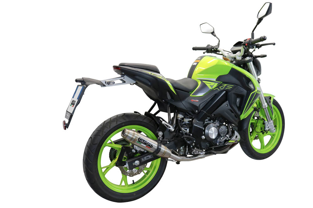 GPR exhaust Keeway Rkf 125 2018-2020, Deeptone Inox, full system exhaust legal for UK and non-EU countries including removable db killer - GPR Exhausts