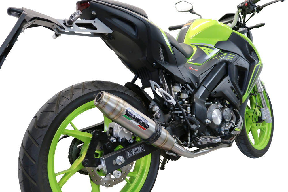 GPR exhaust Keeway Rkf 125 2018-2020, Deeptone Inox, full system exhaust legal for UK and non-EU countries including removable db killer - GPR Exhausts