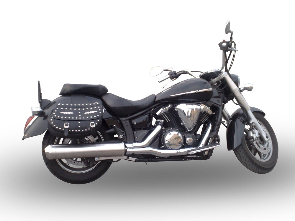 GPR exhaust Yamaha Xvs 1300 Midnight Star  2006-2014, Inox Oval Bomb, Homologated legal slip-on exhaust including removable db killer and link pipe - GPR Exhausts