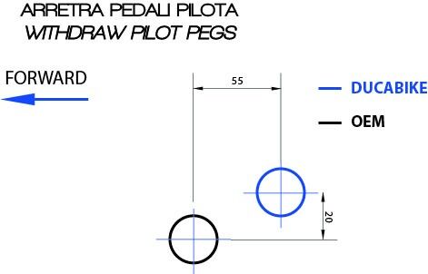 DBK Backwards Kit Rearset Xdiavel