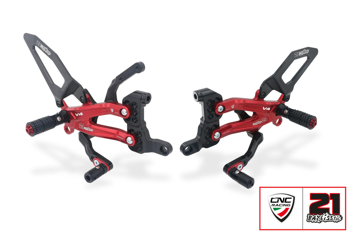 CNC Racing Adjustable rear sets Ducati Panigale V4 series for V4, V4 S and V4 Speciale – Troy Bayliss Limited Edition - CNC Racing
