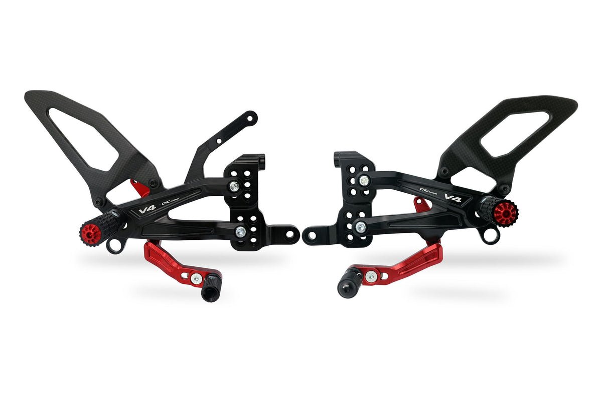 CNC Racing Adjustable rear sets RPS Ducati Panigale V4 – Carbon