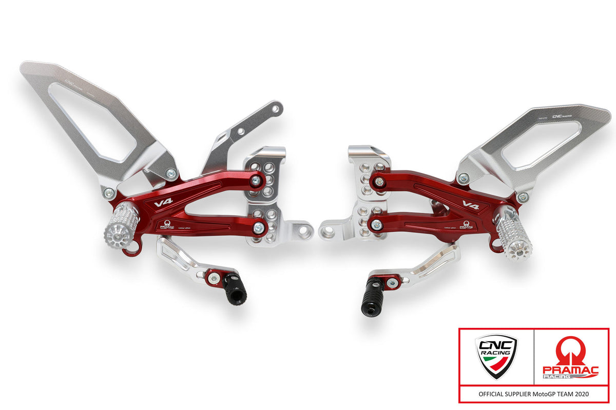 CNC Racing Adjustable rearsets Ducati Streetfighter V4 – Pramac Racing limited Edition - CNC Racing