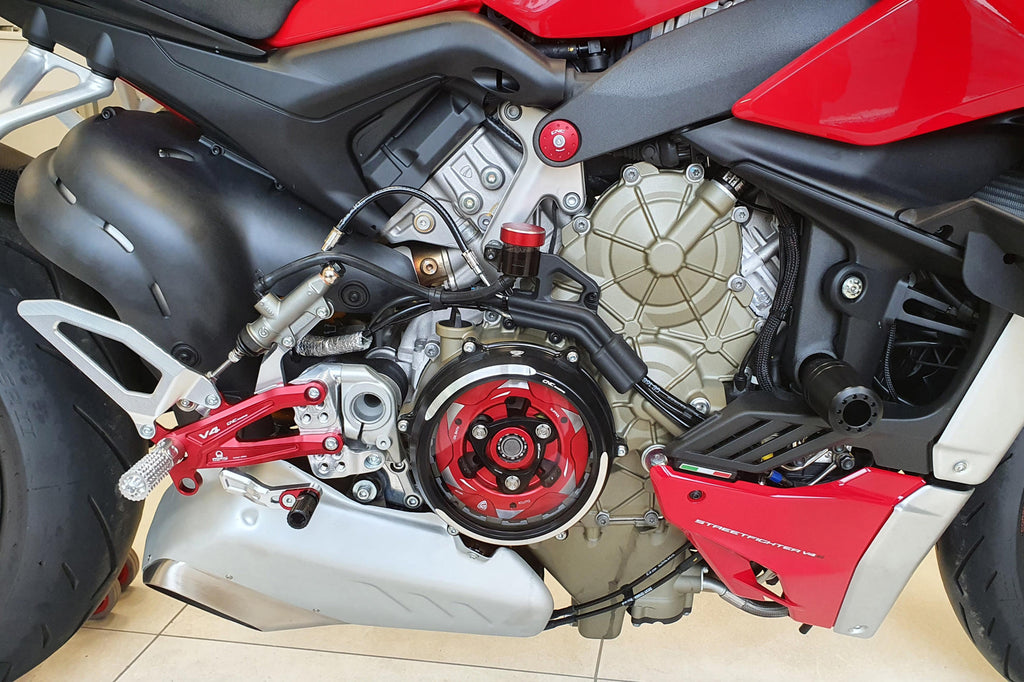 CNC Racing Clear oil bath clutch cover Ducati Streetfighter V4 – Bicolor - CNC Racing image 2