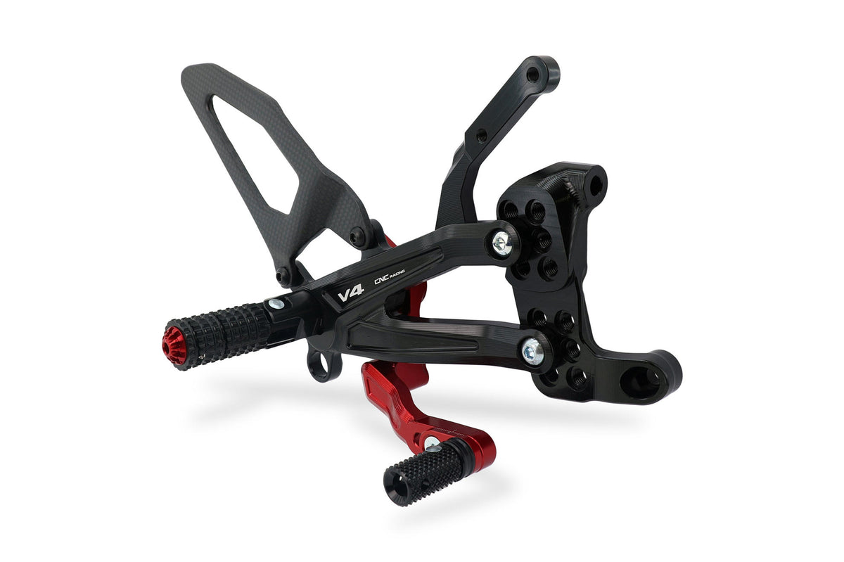 CNC Racing Adjustable rearsets Ducati Streetfighter V4 Carbon