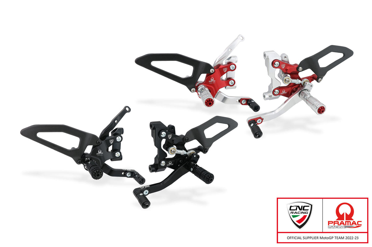 CNC Racing Adjustable rearsets Ducati Streetfighter V2 – Pramac racing Limited Edition - CNC Racing