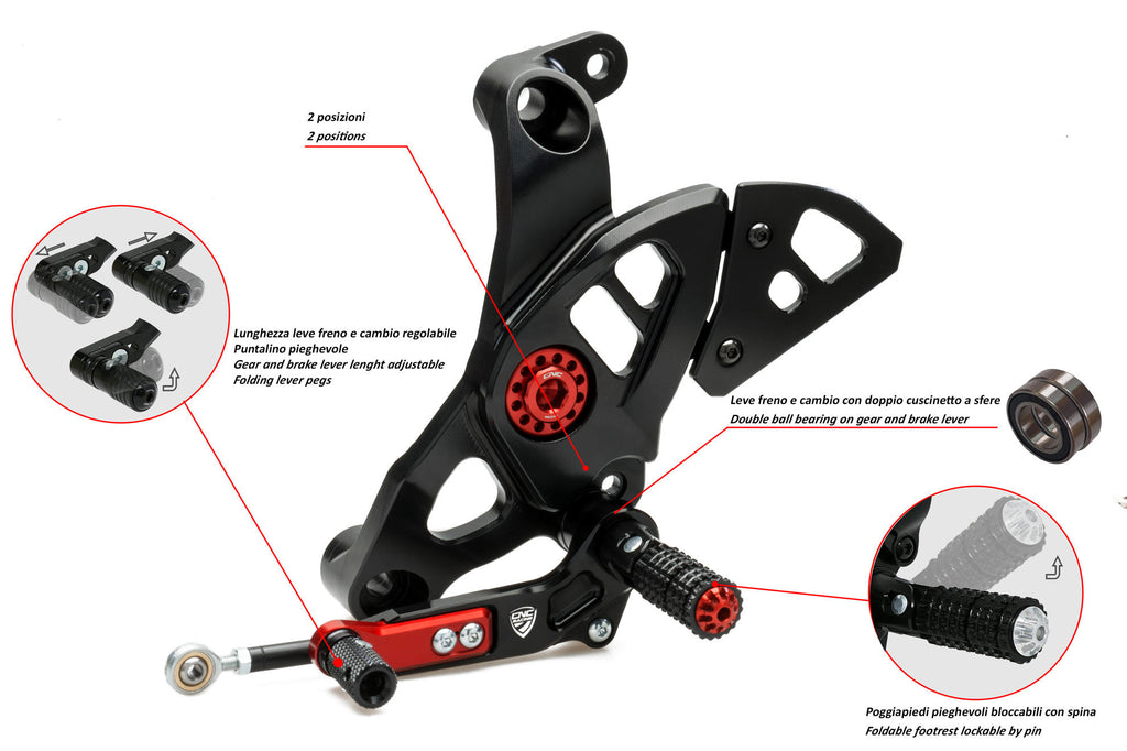 CNC Racing Adjustable Rear Sets for Ducati - CNC Racing image 4