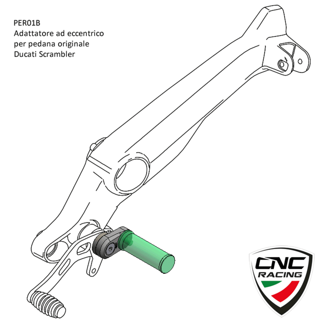 CNC Racing Rider Footpeg Kit Eccentric Adjustable 24 Positions for Ducati - CNC Racing image 2