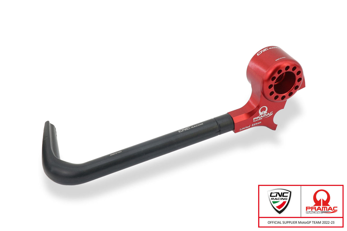 CNC Racing Lever-Guard Street – Clutch lever protector with bar-end mirror housing – Pramac racing Limited Edition