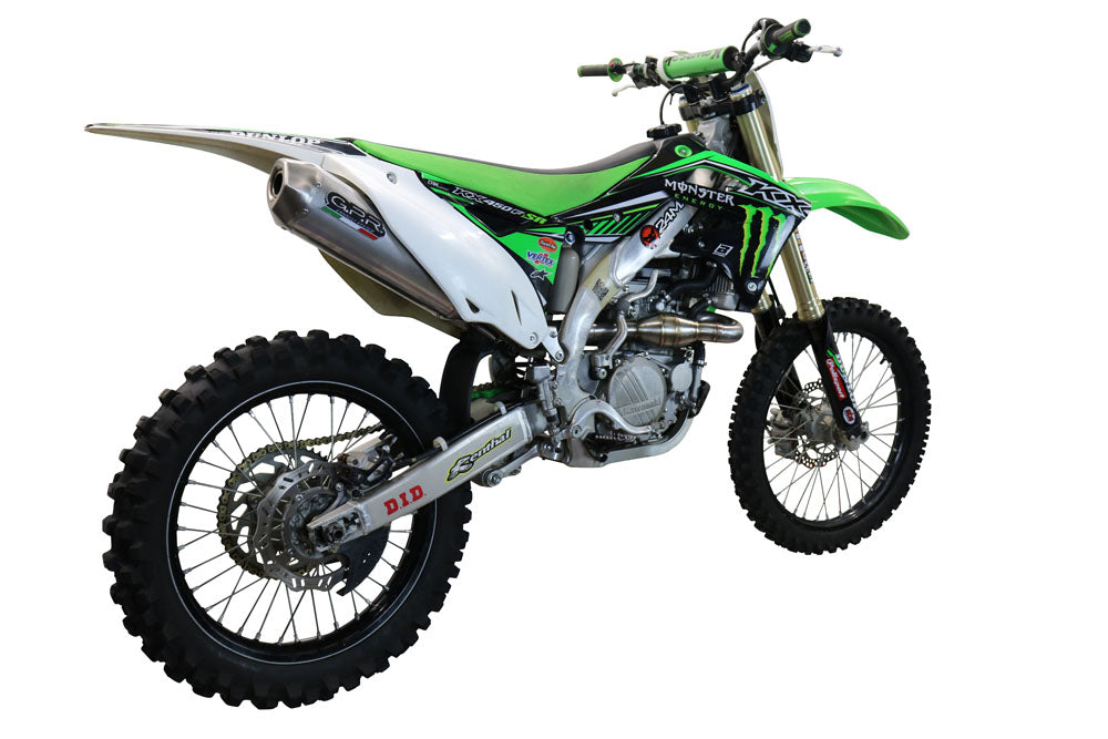 GPR exhaust Kawasaki Kx 450 F 2012-2015, Pentacross Inox, Racing full system exhaust, including removable db killer/spark arrestor - GPR Exhausts