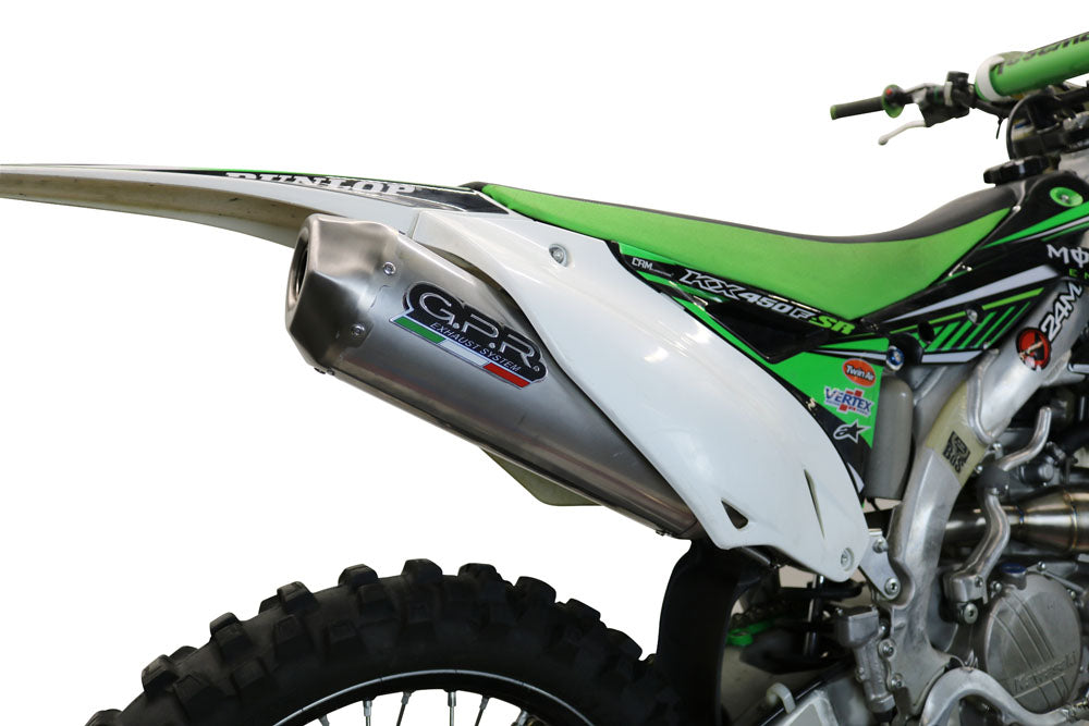 GPR exhaust Kawasaki Kx 450 F 2012-2015, Pentacross Inox, Racing full system exhaust, including removable db killer/spark arrestor - GPR Exhausts