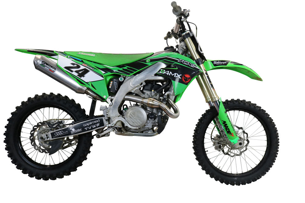 GPR exhaust Kawasaki Kx 450 F 2019-2020, Pentacross Inox, Racing full system exhaust, including removable db killer/spark arrestor - GPR Exhausts