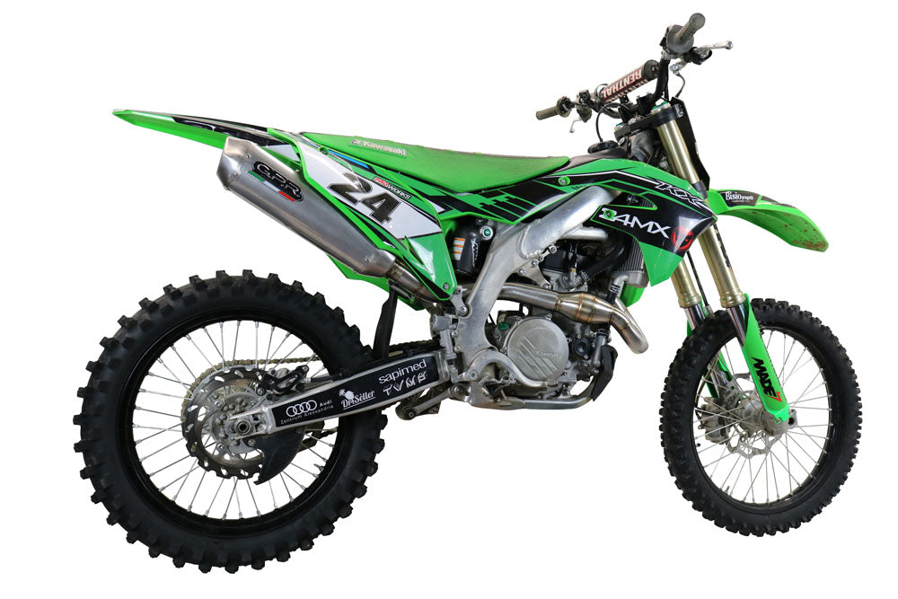 GPR exhaust Kawasaki Kx 450 F 2019-2020, Pentacross Inox, Racing full system exhaust, including removable db killer/spark arrestor - GPR Exhausts