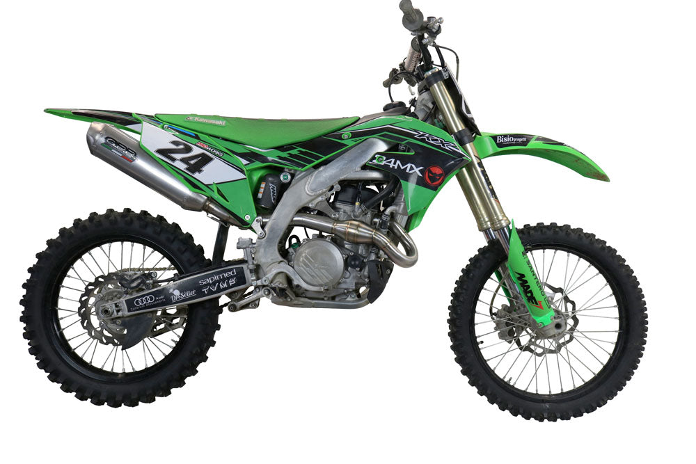 GPR exhaust Kawasaki Kx 450 F 2021-2023, Pentacross Titanium, Racing full system exhaust, including removable db killer/spark arrestor - GPR Exhausts