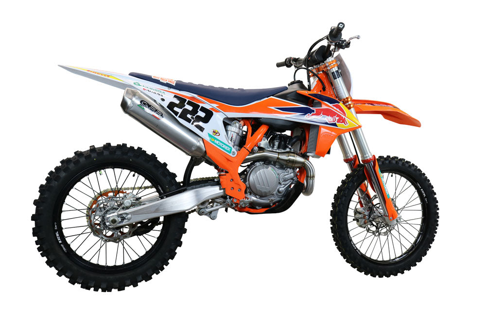 GPR exhaust Gas Gas EC 450F 2021-2023, Pentacross Inox, Racing full system exhaust, including removable db killer/spark arrestor - GPR Exhausts