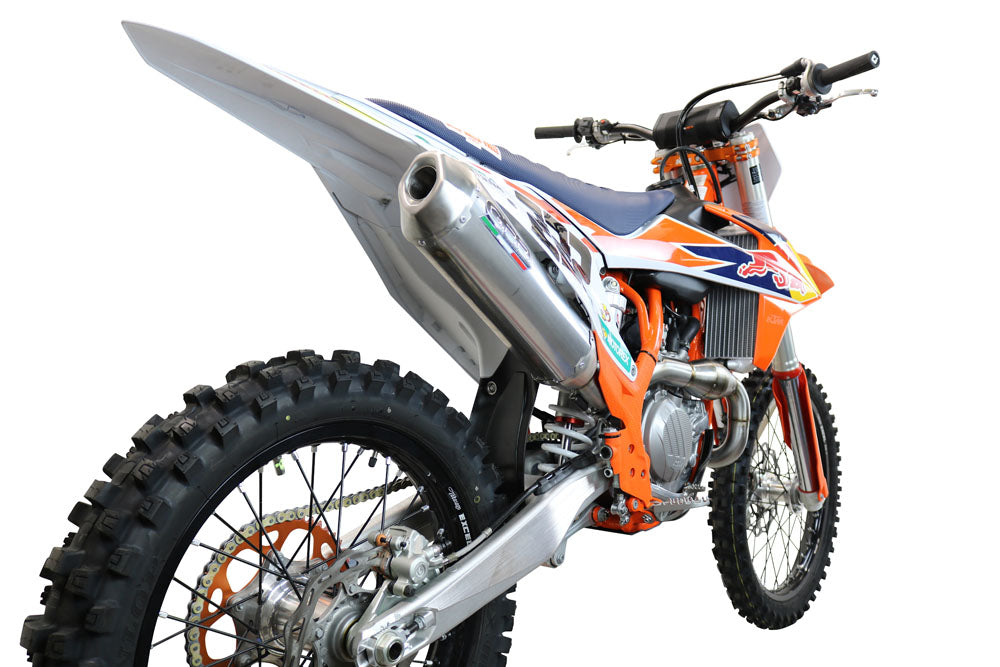 GPR exhaust Ktm 450 XCF-W 2024-2025, Pentacross Inox, Racing full system exhaust, including removable db killer/spark arrestor - GPR Exhausts