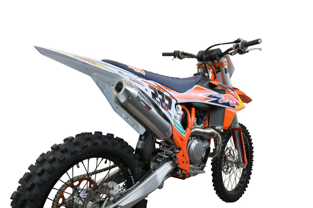 GPR exhaust Gas Gas MC 450F 2021-2023, Pentacross FULL Titanium, Racing full system exhaust, including removable db killer/spark arrestor - GPR Exhausts