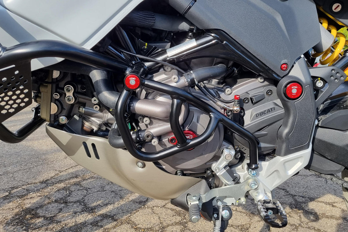 CNC Racing Water Pump Additional Guard in Steel Tubes for Ducati Desertx - CNC Racing