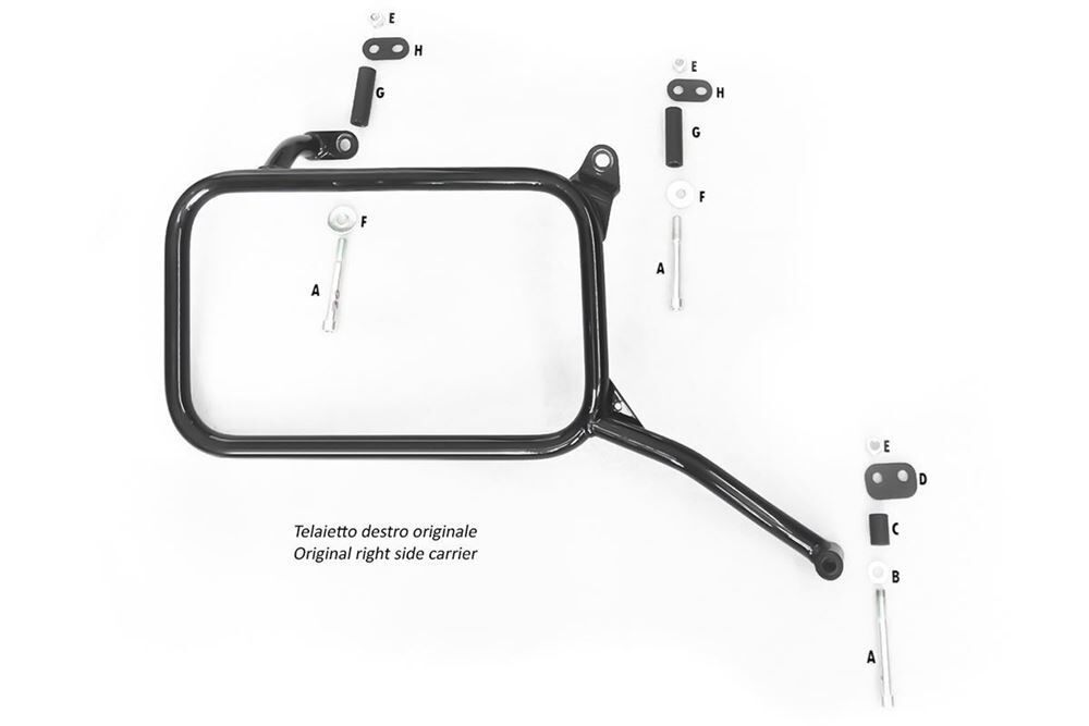 HP Corse Exhaust for Royal Enfield Himalayan 450 2024 Spacer KIT (for Original Case Support) - HP Corse