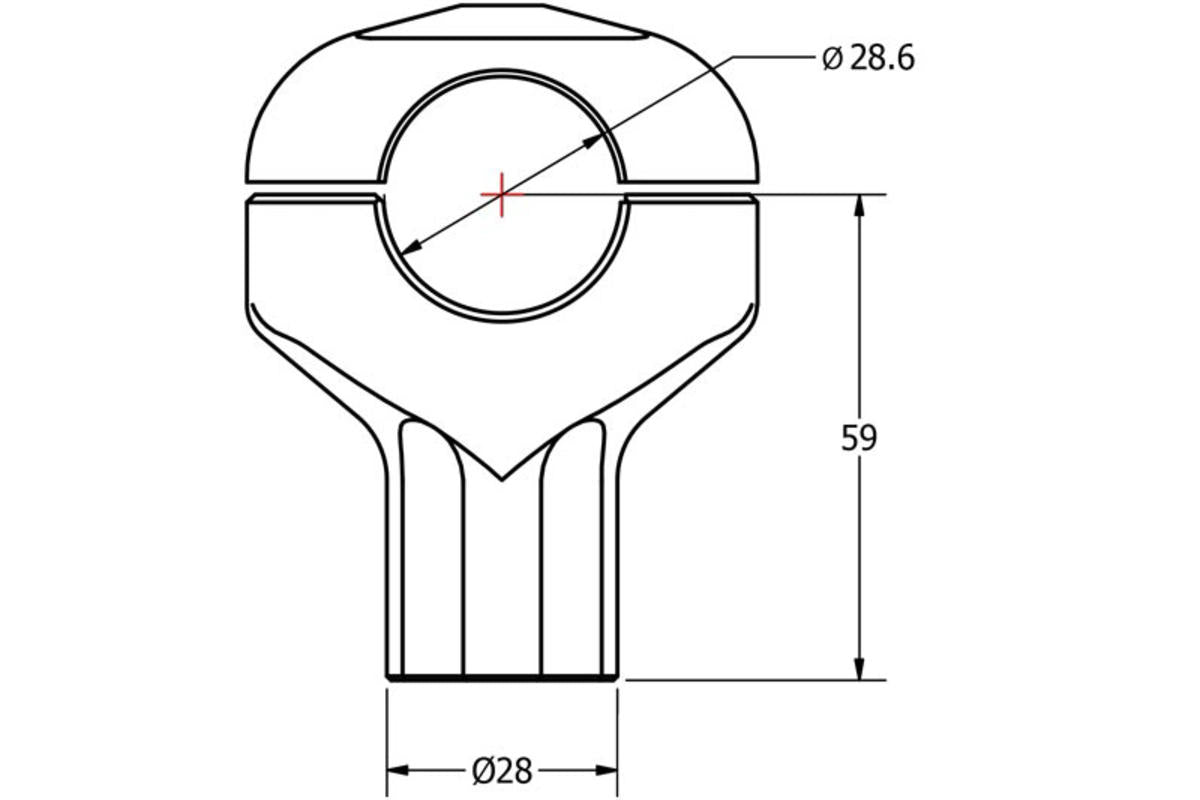 CNC Racing Riser Handlebar Conical Height 59mm - CNC Racing image 2