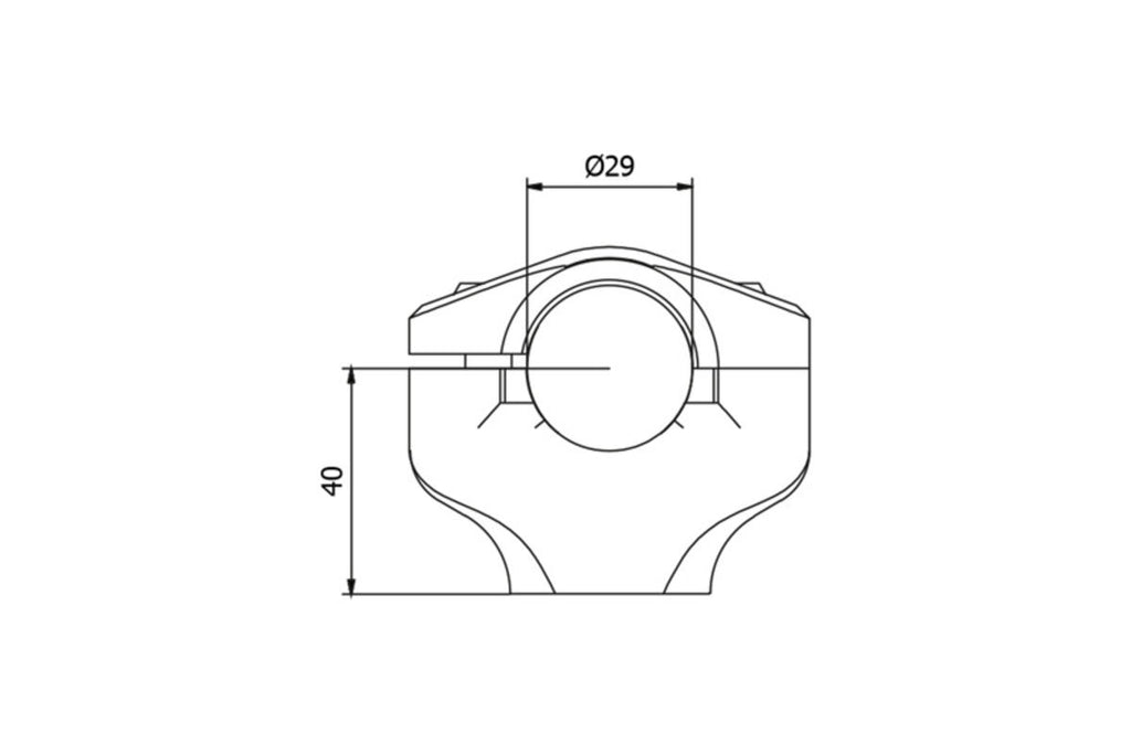 CNC Racing Riser Complete for Handlebar Ø29mm H 40mm for Ducati Hypermotard Hyperstrada Monster 821 and 1200 - CNC Racing image 2