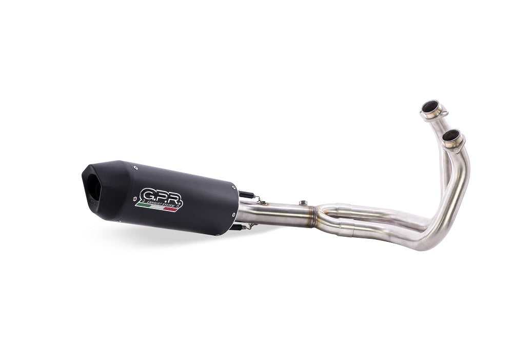 GPR exhaust Kawasaki Er 6 N - F  2012-2016, Furore Nero, Homologated legal full system exhaust, including removable db killer - GPR Exhausts
