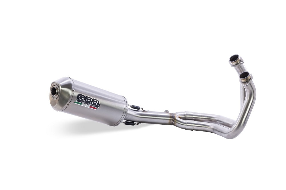 GPR exhaust Kawasaki Er 6 N - F  2012-2016, Satinox , Homologated legal full system exhaust, including removable db killer - GPR Exhausts
