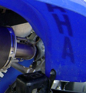 GPR exhaust Yamaha Raptor 660 2000-2005, Deeptone Atv, Homologated legal slip-on exhaust including removable db killer and link pipe - GPR Exhausts