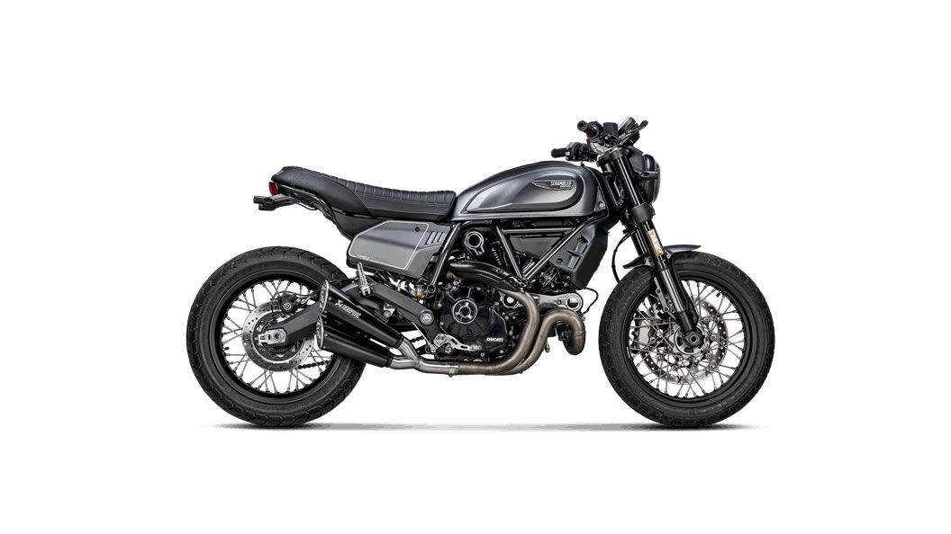 Scrambler (21-22) Slip-On System S-D8SO6-ISSSBL - Akrapovic