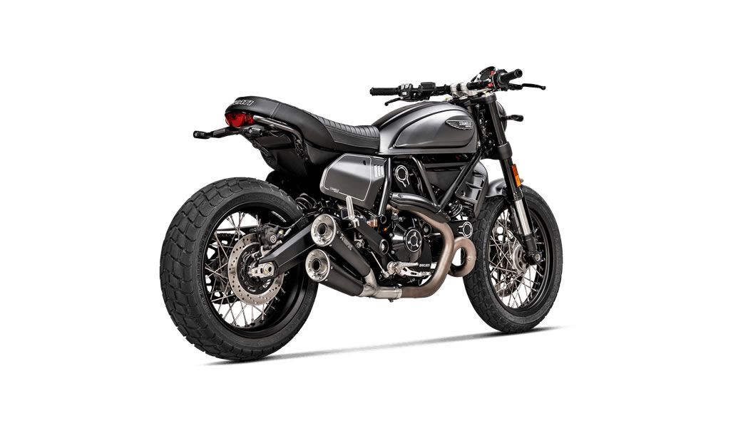 Scrambler (21-22) Slip-On System S-D8SO6-ISSSBL - Akrapovic
