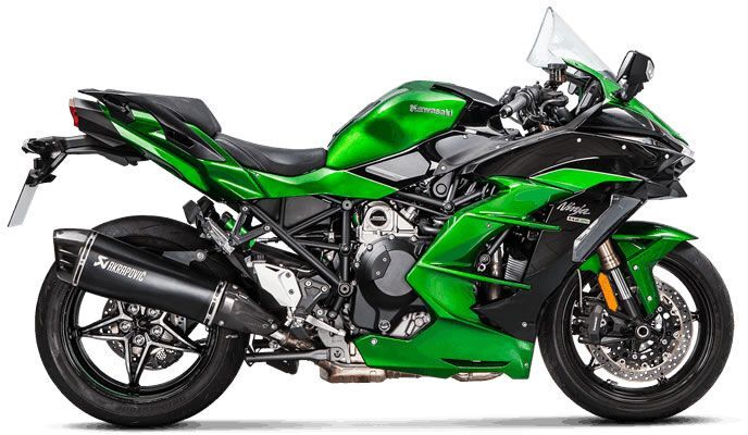 Ninja H2 SX (18-20) Slip-On System S-K10SO21-HRAABL - Akrapovic