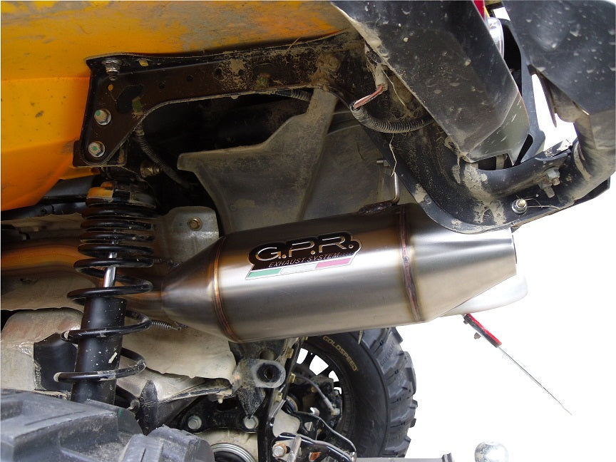 GPR exhaust Can Am Outlander 570 Max 2016-2017, Deeptone Atv, Homologated legal slip-on exhaust including removable db killer and link pipe - GPR Exhausts
