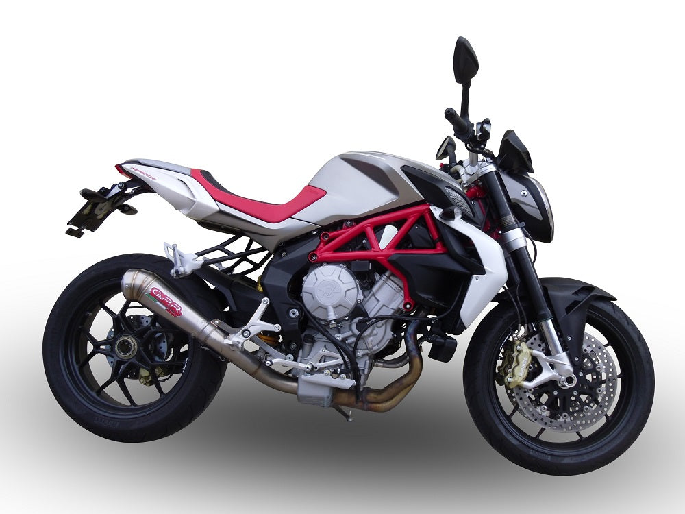 GPR exhaust Mv Agusta Brutale 800 2012-2016, Powercone Evo, Homologated legal slip-on exhaust including removable db killer and link pipe - GPR Exhausts