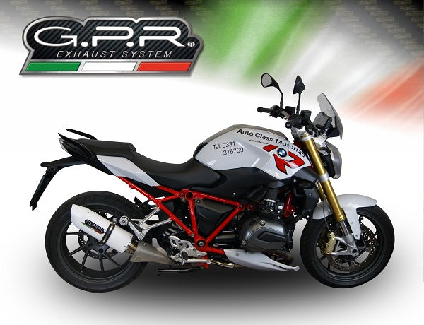 GPR exhaust Bmw R 1200 R 2015 Lc 2017-2019, Albus Evo4, Homologated legal slip-on exhaust including removable db killer and link pipe - GPR Exhausts