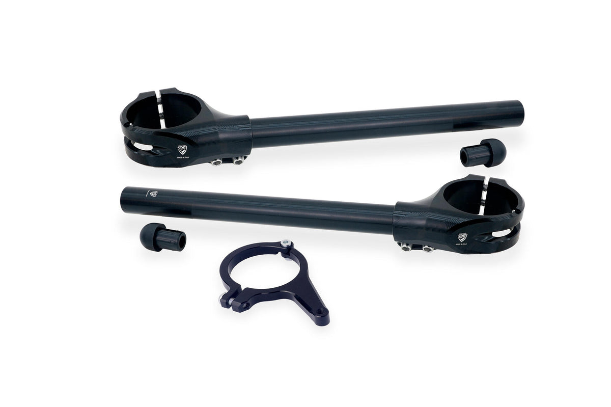 CNC Racing Clip – on Kit Ø53mm – Offset 26mm with Steering Damper Bracket for Ducati Panigale V4 MY2025 - CNC Racing