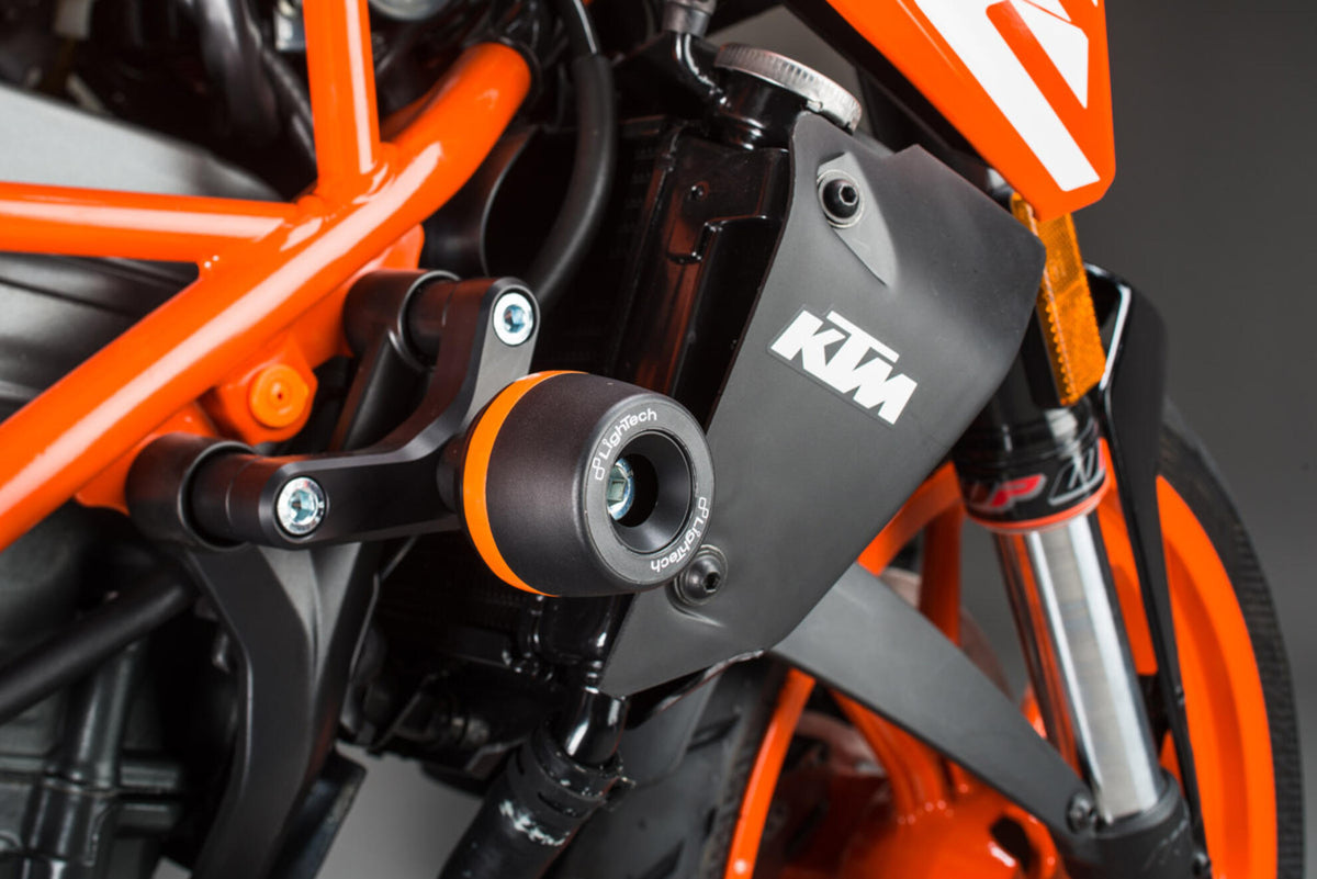 LighTech Shock-Absorbing Frame Sliders Kit for KTM DUKE 125 2017–2021 / KTM DUKE 390 2017–2022