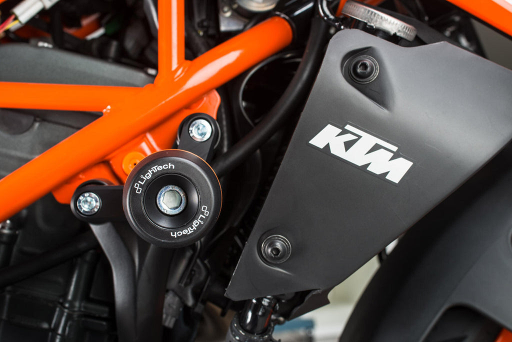 LighTech Shock-Absorbing Frame Sliders Kit for KTM DUKE 125 2017–2021 / KTM DUKE 390 2017–2022